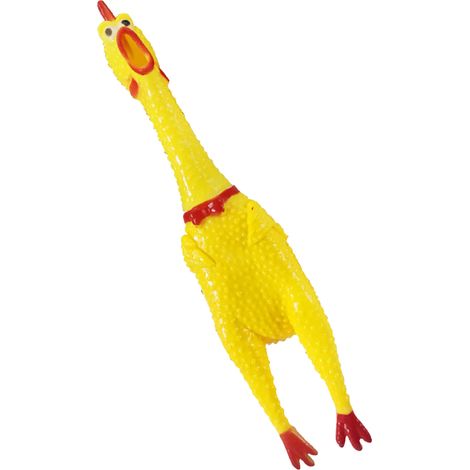 Jouet poulet qui crie pour soulager le stress et l'anxiété - Jouet poulet amusant au couinement pour chiens et adultes LL (1/5)