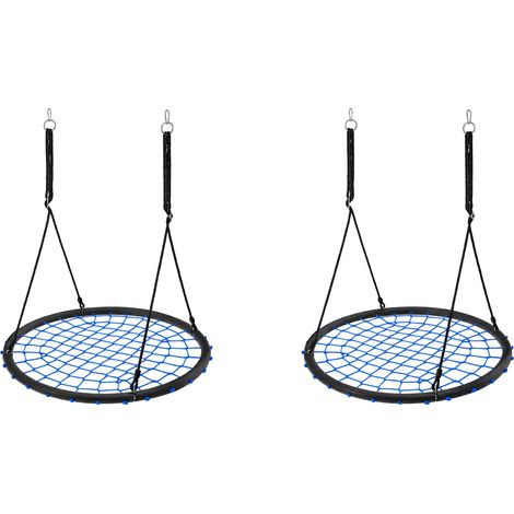 Blue Saucer Swing, Outdoor, 100cm Diameter, 2-Pack (1/5)