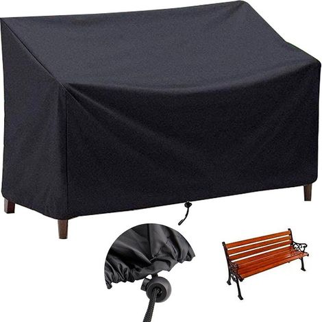 Housse de Banc de Jardin Extérieur, Housse de Protection pour Canapé 2 Places Imperméable, Coupe-Vent, Anti-UV, 210D Oxford Housse de Siège de Banc de Patio (134 x 66 x 89cm) (1/5)