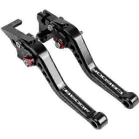 Leviers de frein et d'embrayage pliables, réglables et usinés CNC pour moto Honda CB600F Hornet 2007-2013, avec poignée extensible (court). (1/5)