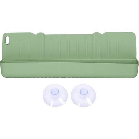 Protection anti-éclaboussures pour lavabo, en TPR léger, pour cuisine et salle de bain, couleur vert matcha. (1/5)