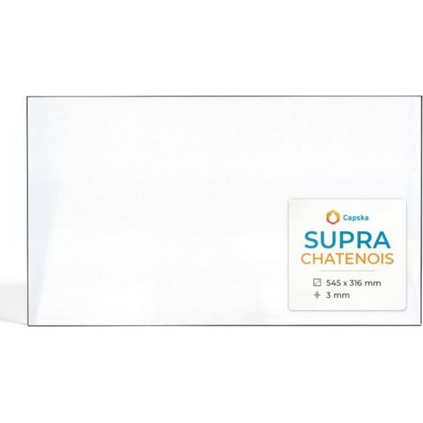 Vitre Supra CHATENOIS - Verre Rectangle pour poêle à bois - 545 x 316 mm (L1 x H1) - 3 mm