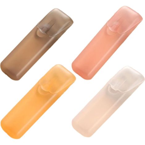 Lot de 4 petits étuis pour ranger divers objets, cure-oreilles et cotons-tiges, pour garantir l'hygiène, portable pour un usage quotidien Petite boîte de rangement (1/4)
