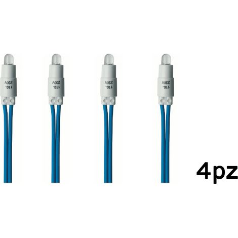Spia Luminosa LED per Interruttori Bipolari 230V Avviso Blu 4pz C0015VD