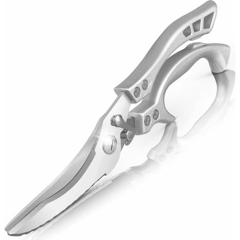Professional Stainless Steel Kitchen Scissors, Multifunctional Kitchen Scissors Large Sharp Poultry Cutting Scissors for Herbs Pizza Fish Meat Chicken Vegetables MUMU (1/4)