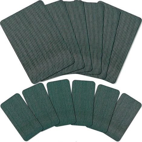 Kit de réparation de 12 pièces pour couverture de sécurité de piscine, kit de réparation de patchs pour couverture de piscine, patchs auto-adhésifs pour couverture de piscine en filet, kit de réparati (1/5)