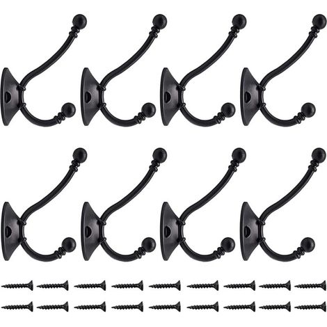 8Pcs Plus Gros Patère Porte Manteau Murale Vintage Crochet Métal De Porte Chapeau Crochet Rétro pour Porte-Manteau Salle de Bain Cuisine (1/4)