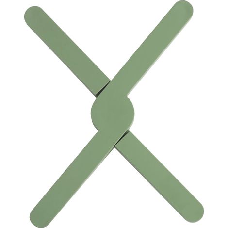 Dessous de plat pliable en silicone, vert olive, résistant à la chaleur, protège-plan de travail de cuisine (1/5)