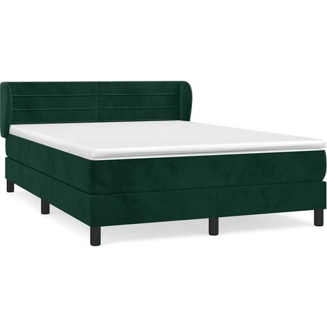 Maison Exclusive - Cama box spring con colchón terciopelo verde o (1/5)