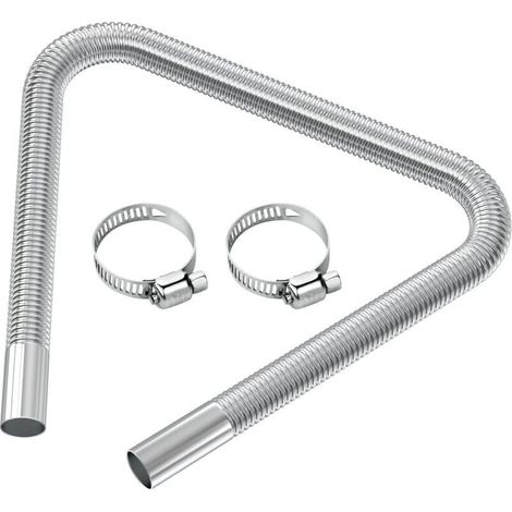 Tubo flessibile di sfiato per gas diesel, tubo di scarico del riscaldamento per auto, tubo di scarico del riscaldamento, diametro interno 2,5 cm/1 pollice, 120 cm/47,2 pollici