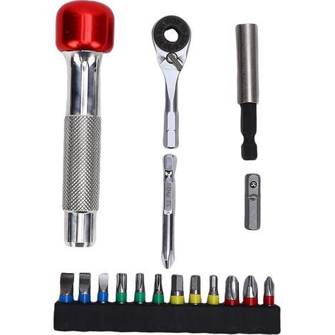 Professional Hex Ratchet Wrench Screw Driver Kit Ergonomic Grip Versatile Portable Compact Maintenance Double Direction Tool 6.35mm – High Strength, DIY, Workshop, Construction, Installation (1/5)