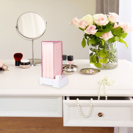 Automatischer Wattepad-Spender, auspressbar, Make-up-Wattepad-Halter, Spender, Kosmetik-Wattepad-Organizer (1/5)