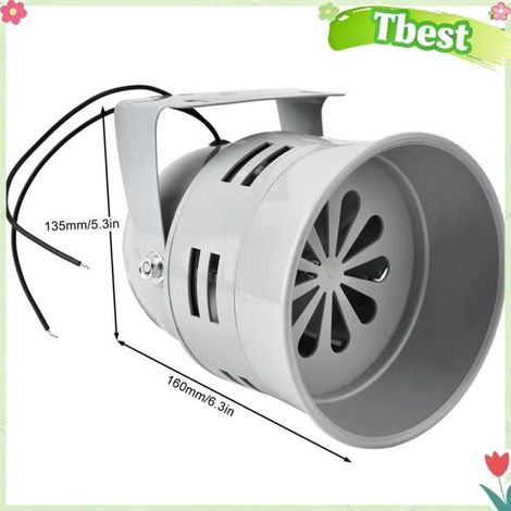 Tbest Alarme motorisée Alarme à moteur électrique 40W, Mini klaxon de prévention des incendies pour véhicule de outillage pack (1/5)
