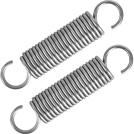 Traction Spring 90 mm Tension Springs with Hooks Stainless Steel Springs Wire Diameter 2.5 mm Outer Diameter 20 mm Force 12.5 kg (1/2)