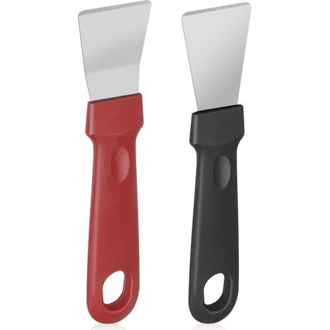 Set mit zwei Reinigungsschabern aus Edelstahl für Backofen, Kühlschrank und Küche – robust, langlebig und ideal zum Entfernen hartnäckiger Verschmutzungen. (1/5)