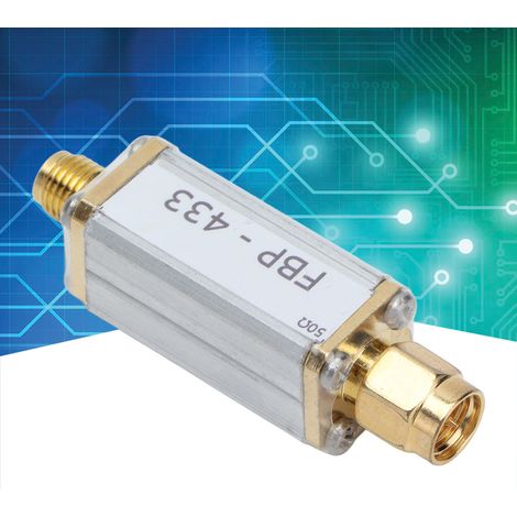 Le FBP-433 est doté d'un filtre passe-bande ultra-compact de 433 MHz et est conçu pour être utilisé avec des récepteurs de transmission vidéo à interface SMA. (1/5)