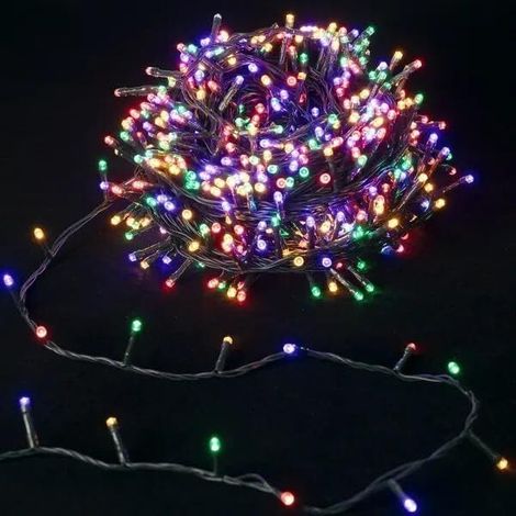 Guirlande lumineuse plate LED alimentée par piles 3AA Couleurs RVB 5 m Idéal pour la décoration de fête et d'ambiance.