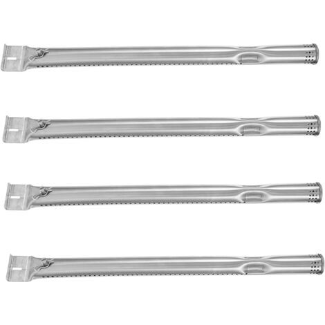 BUNTHAUS 4 pièces Accessoires de Brûleur de Barbecue à Gaz Acier Inoxydable Tubes Chauffants Universels pour de Remplacement Durables et Faciles à Installer