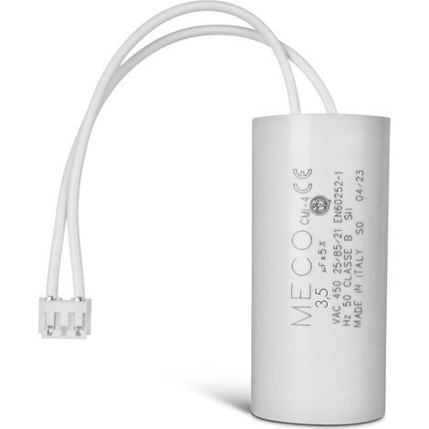 Condensateur 3.5 µF Spécial volet roulant BUBENDORFF à 2 fils + connecteur - GARANTIE 2 ans - Made in ITALY (1/5)