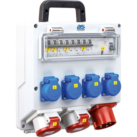 FIXO 3 CEE Wandverteiler mit Anbaustecker 400V/32A/max. 22kW IP44
