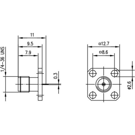 Telegärtner 100024713 100024713 Connecteur SMA embase femelle 50 Ω 1 pc(s) (1/3)