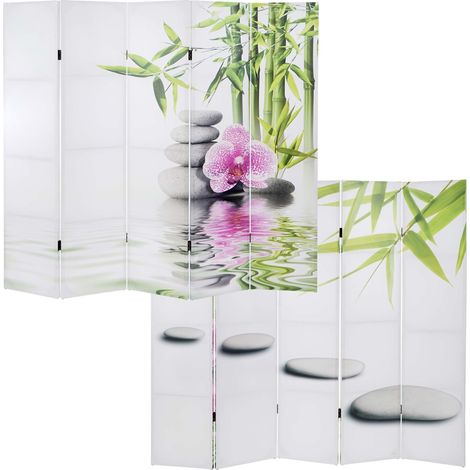 Paravent / cloison de séparation T234, 5 pans - motif Kho Samui 180x200cm (1/5)
