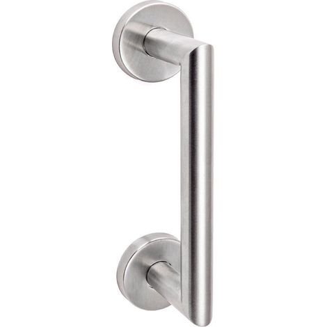 Manillón puerta tubular 82-01 150mm inox roseta redonda