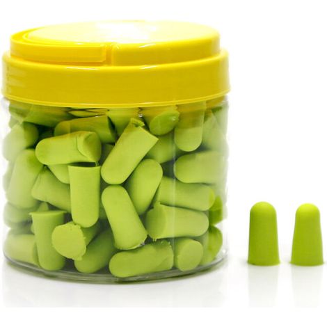 50 Paires de Bouchons d'Oreilles en Mousse Douce Réducteurs de Bruit pour Dormir et Étudier Vert Clair