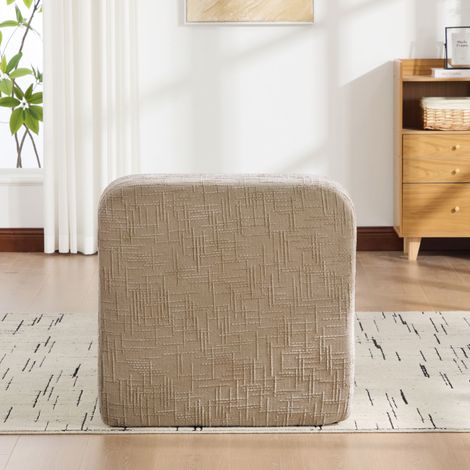 Canapé modulable compressé en velours chenille, rembourrage mousse 30D résiliente, déplacement facile, base anti-glisse, parfait pour salon et pièces de vie – teinte kaki clair (1/5)
