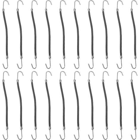FRCOLOR Lot de 20 crochets pour queue de cheval, serre-tête, pinces à cheveux, élastiques pour coiffure, tresses (noir) (1/4)