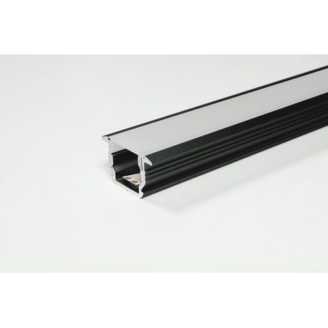 L&S LED Leuchtenprofil Manila IV Einbau, 2500x22x14mm, Alu schwarz (1/5)