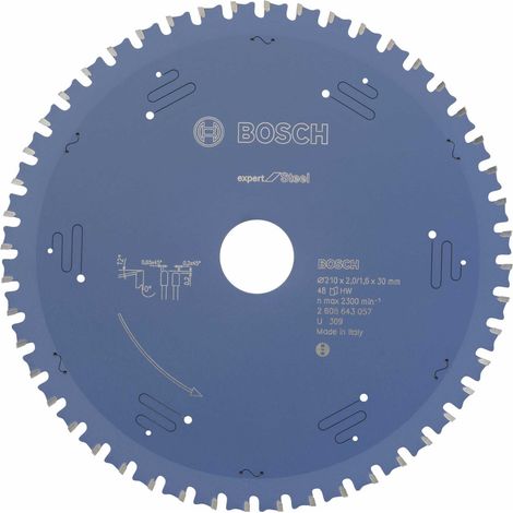 Bosch Expert para Acero Hoja de Sierra Circular 210 mm 48 Dientes