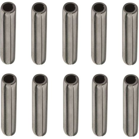 10x goupille élastique spiralée ressort 5x20 universel DIN 7343 / ISO8750 chanfreinée rond circulaire