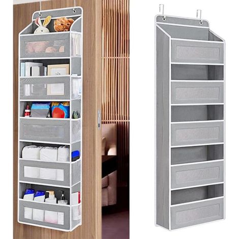 Étagère Porte Rangement - 5 Compartiments - Tissu Non Tissé - Pour Chambre Salle De Bain Couloir - 1 Pièce (1/5)