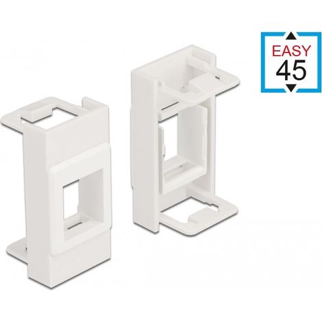 Delock Soporte modular Easy 45 Keystone 22,5 x 45 mm, blanco