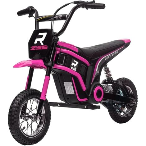 Elektro-Motorrad für Kinder, 24V Kindermotorrad mit Hupe, Leuchte, mit Drehgriff-Gashebel, 8-16 km/h, 8-12 Jahre, Rosa
On-Site (1/5)