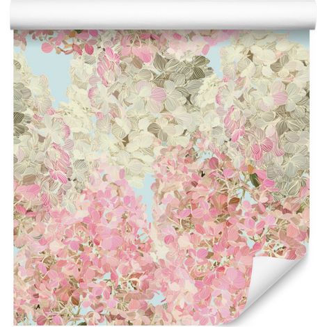 Precioso papel pintado de flores coloridas para salón y dormitorio, 50x1000 cm. (1/5)