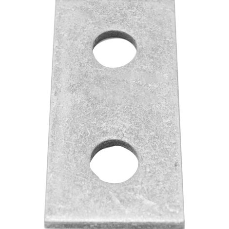 Support Galvanisé et trempé à chaud Rectangulaire, 2 trous de diamètre 14mm, 40 x 84 x 5mm