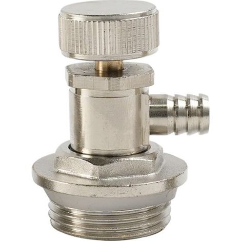 Vanne de vidange de chauffage entièrement automatique en laiton - Rotation à 360 degrés - Alliage de cuivre à haut débit - Pour chauffage au sol et tuyaux d'eau G1/2 G3/4 1" (2,5 cm) (1/4)