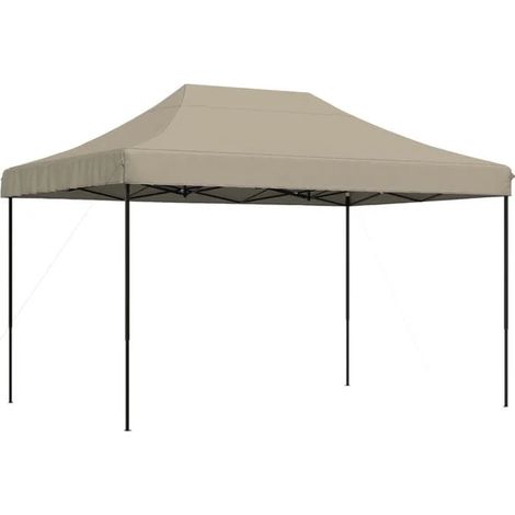 Tente pliante pop-up gris-brun, dimensions 410 x 279 x 315 cm (1/5)