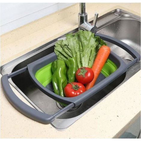 Passoire Rétractable - écologique - 6 Litres - Poignées Extensibles - Compacte (1/4)