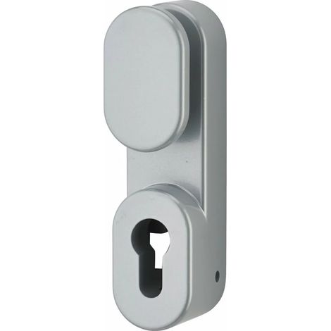 Bouton de manoeuvre exterieur laqué gris - sans cylindre profilé