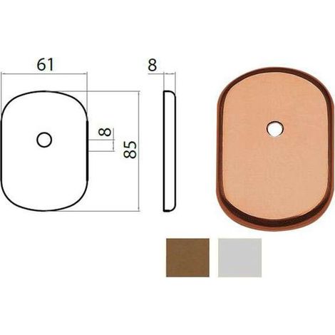 Bocchetta Ghibli Alluminio argentato 62X86 Pomolo