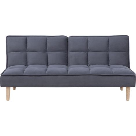 Sofa Bed 3 Seater SILJAN Fabric Dark Grey