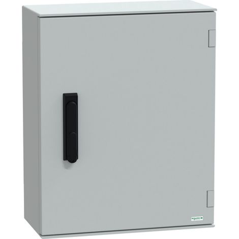 Coffret mural Schneider Electric Thalassa PLM en Fibre de verre renforcé en polyester Gris RAL 7035, IK10, IP66 ( Prix pour 1 ) (1/3)