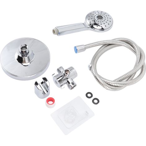 Douchette à Main Haute Pression ABS avec Flexible, Robinetterie de Douche Électrodorée Filetage G1/2 pour Salle de Bain (1/5)