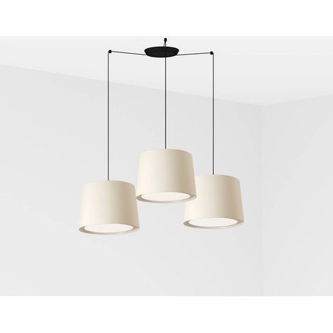 Faro CONGA - Lampe suspendue à grappe cylindrique triple blanc, E27 (1/2)