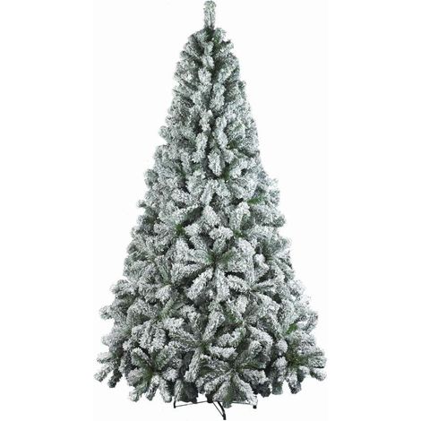 Albero di Natale Dolomiti Innevato 210 cm - Verde e Bianco - 990 Rami (1/5)