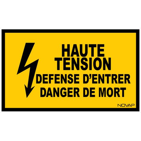 Panneau Haute tension défense d'entrer danger de mort - Rigide 330x200mm - 4161259