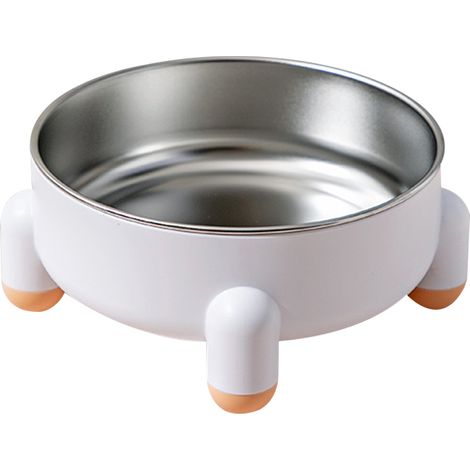 Gamelle pour chat, gamelle anti-déversement à quatre pattes, gamelle pour chien en acier inoxydable (1/4)